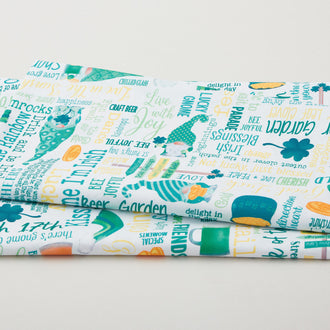 Luck of the Gnomes - Lucky Words White 2 Yard Cut