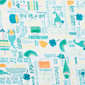 Luck of the Gnomes - Lucky Words White 2 Yard Cut
