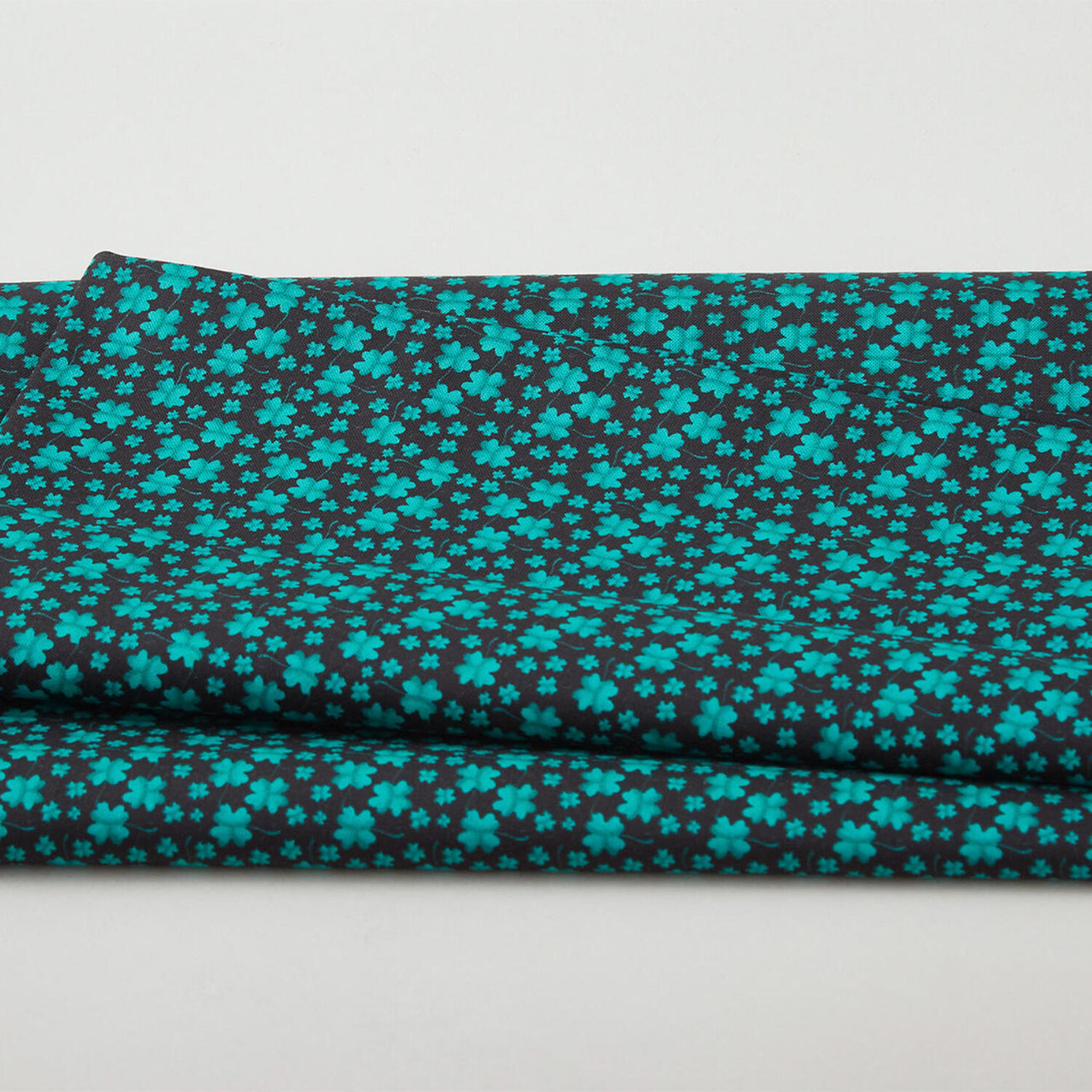 Luck of the Gnomes - Mini Clovers Black 2 Yard Cut