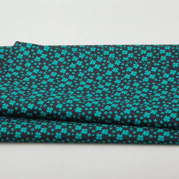 Luck of the Gnomes - Mini Clovers Black 2 Yard Cut