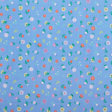 Love Grows Here - Sweet Flowers Periwinkle 2 Yard Cut