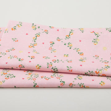 Love Grows Here - Floral Trellis Pink 2 Yard Cut