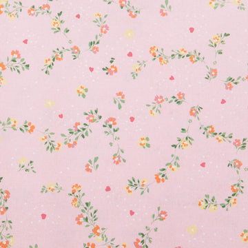 Love Grows Here - Floral Trellis Pink 2 Yard Cut