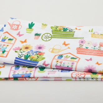 Love Grows Here - Flower Garden White 2 Yard Cut