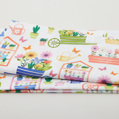 Love Grows Here - Flower Garden White 2 Yard Cut