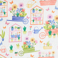 Love Grows Here - Flower Garden White 2 Yard Cut