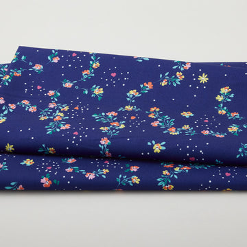 Love Grows Here - Floral Trellis Navy 2 Yard Cut