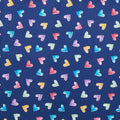 Fairytale Dreams - Bejeweled Hearts Navy 2 Yard Cut