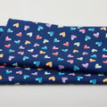 Fairytale Dreams - Bejeweled Hearts Navy 2 Yard Cut