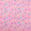Fairytale Dreams - Bejeweled Hearts Pink 2 Yard Cut