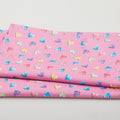 Fairytale Dreams - Bejeweled Hearts Pink 2 Yard Cut