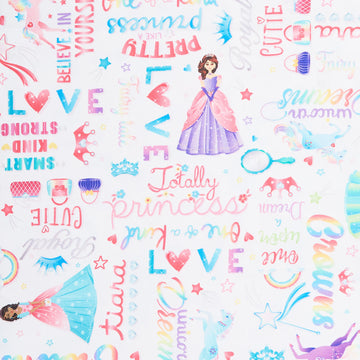 Fairytale Dreams - Fairytale Words White 2 Yard Cut