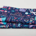 Fairytale Dreams - Fairytale Words Navy 2 Yard Cut