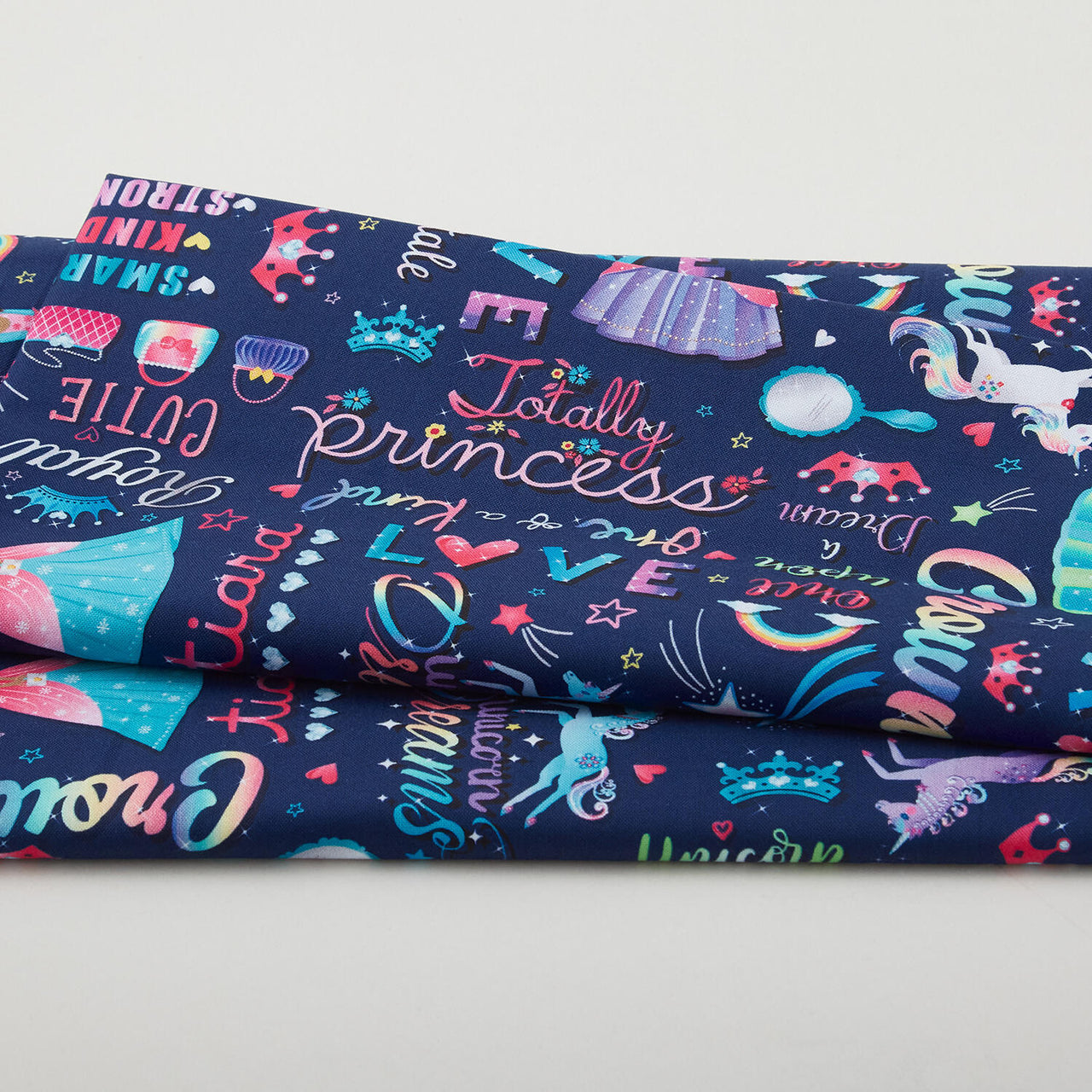 Fairytale Dreams - Fairytale Words Navy 2 Yard Cut