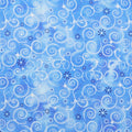 Fairytale Dreams - Dazzling Swirls Dark Blue 2 Yard Cut
