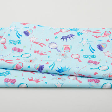 Fairytale Dreams - Princess Accessories Aqua 2 Yard Cut