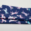 Fairytale Dreams - Magical Unicorns Navy 2 Yard Cut