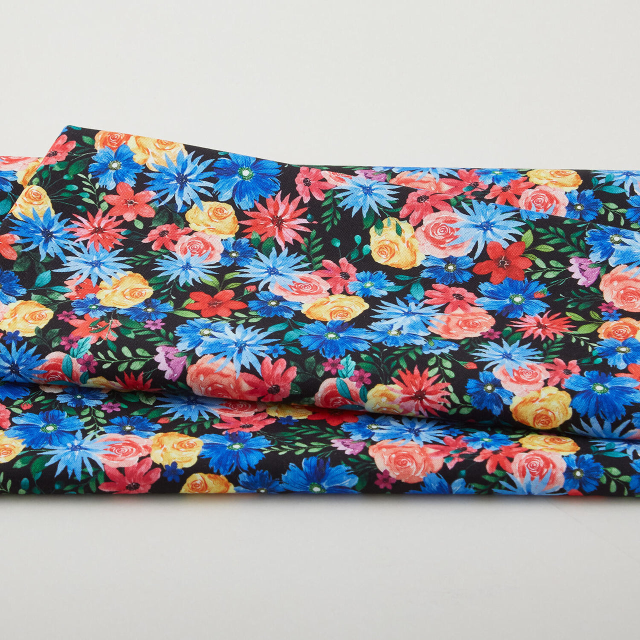 Farmers' Market - Flower Garden Black 2 Yard Cut