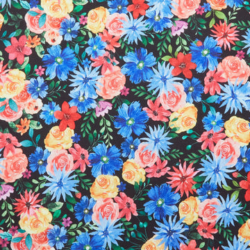 Farmers' Market - Flower Garden Black 2 Yard Cut