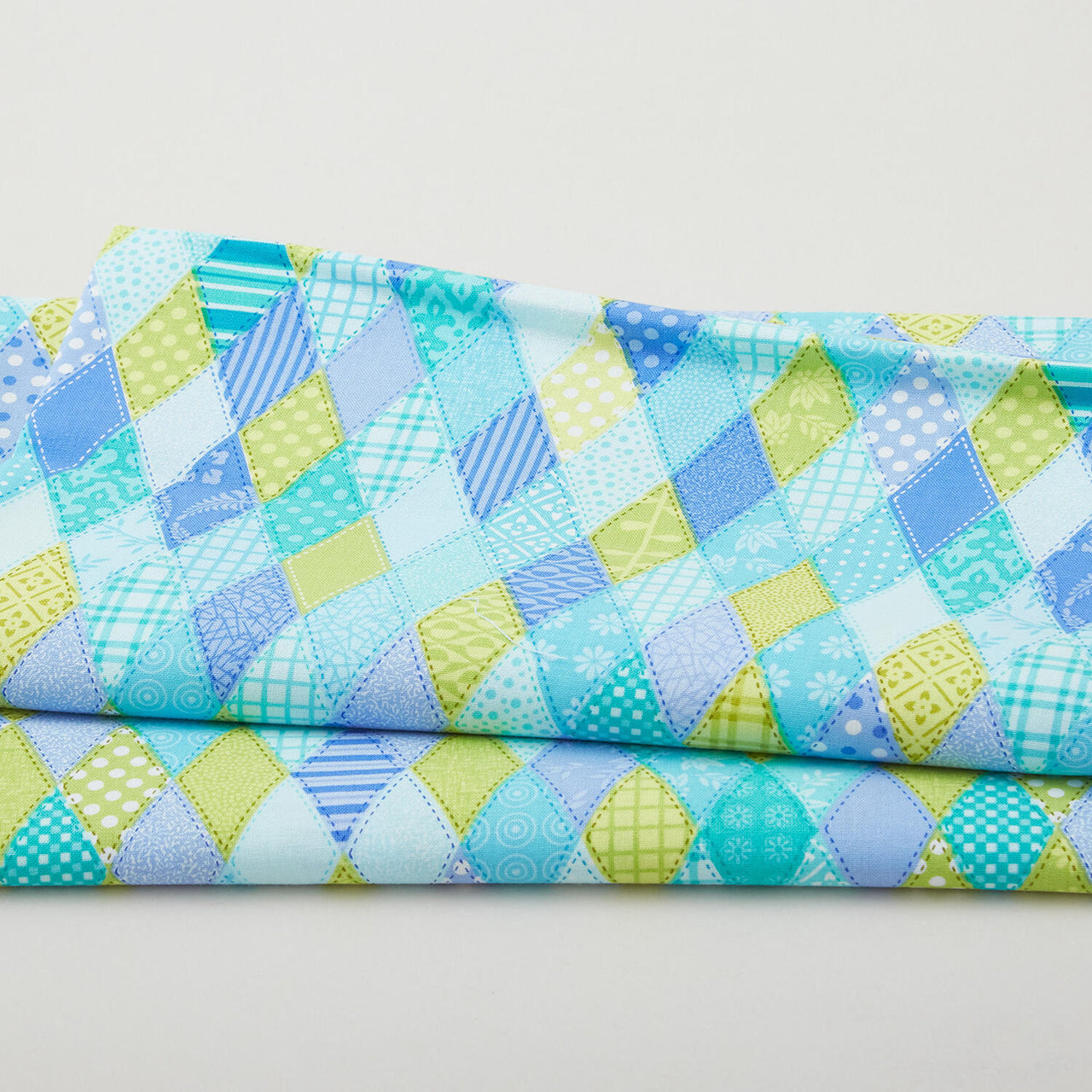 Serendipity - Serendipity Diamond Patch Teal 2 Yard Cut