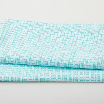 Happy Heart - Grid Turquoise 2 Yard Cut