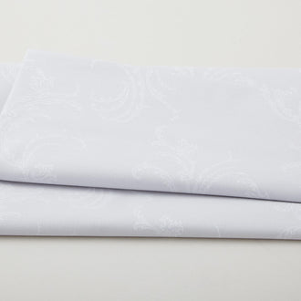 Whispering Lilies - Jackie Scroll Light Grey 2 Yard Cut