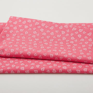 Botanical Radiants - Scalloped Flowers Bubble Gum 2 Yard Cut