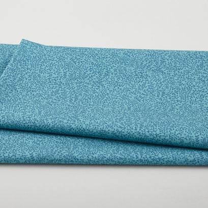 French Meadow - Petite Vine Medium Teal 2 Yard Cut
