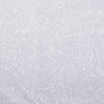 Happy Notes 108" Wide - Happy Quilting Grey 3 Yard Cut