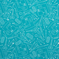 Happy Notes 108" Wide - Happy Quilting Teal 108" 3 Yard Cut