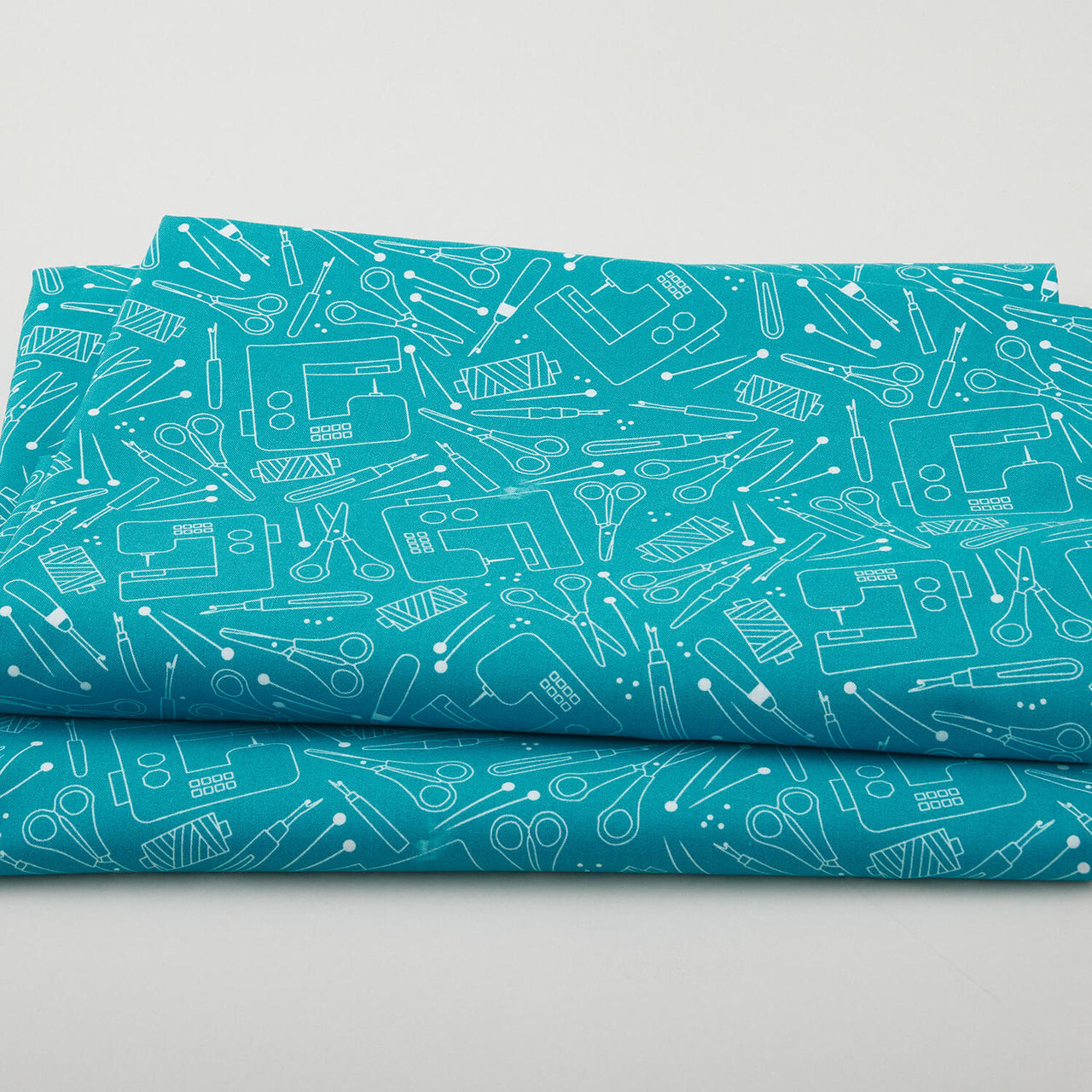 Happy Notes 108" Wide - Happy Quilting Teal 108" 3 Yard Cut