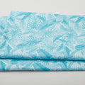 Paradise 108" Wide - Leaves of Paradise Light Blue 3 Yard Cut