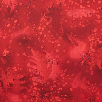 Fossil Fern 108" Wide - True Red 3 Yard Cut