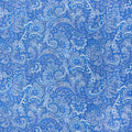 April's Garden - Khanti Paisley Blue 108" 3 Yard Cut
