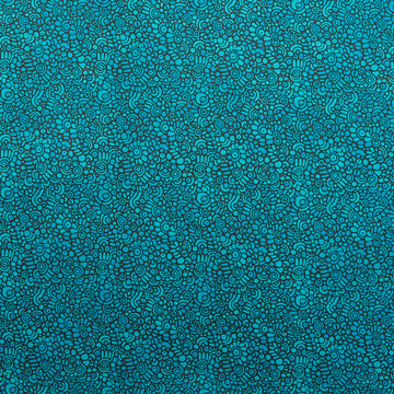 Alluring Peacock - Pebble Mosaic Dark Teal 2 Yard Cut