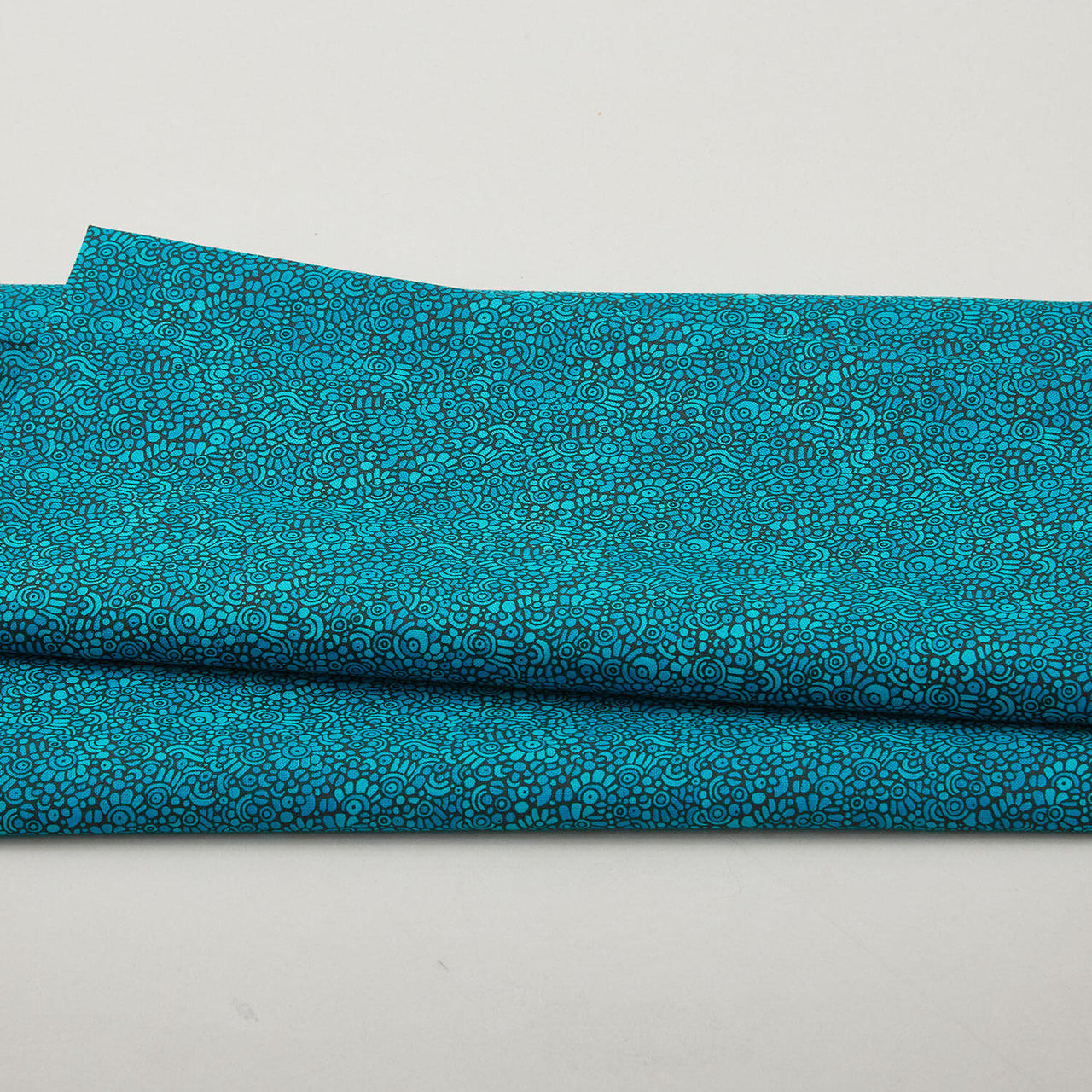Alluring Peacock - Pebble Mosaic Dark Teal 2 Yard Cut