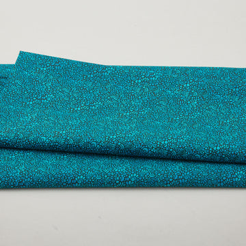 Alluring Peacock - Pebble Mosaic Dark Teal 2 Yard Cut
