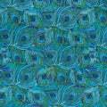 Alluring Peacock - Featherly Turquoise 2 Yard Cut
