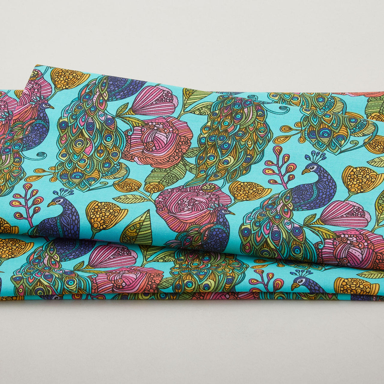 Alluring Peacock - Alluring Peacock Turquoise 2 Yard Cut