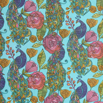 Alluring Peacock - Alluring Peacock Turquoise 2 Yard Cut