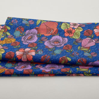 Alluring Peacock - Allure Floral Blue 2 Yard Cut