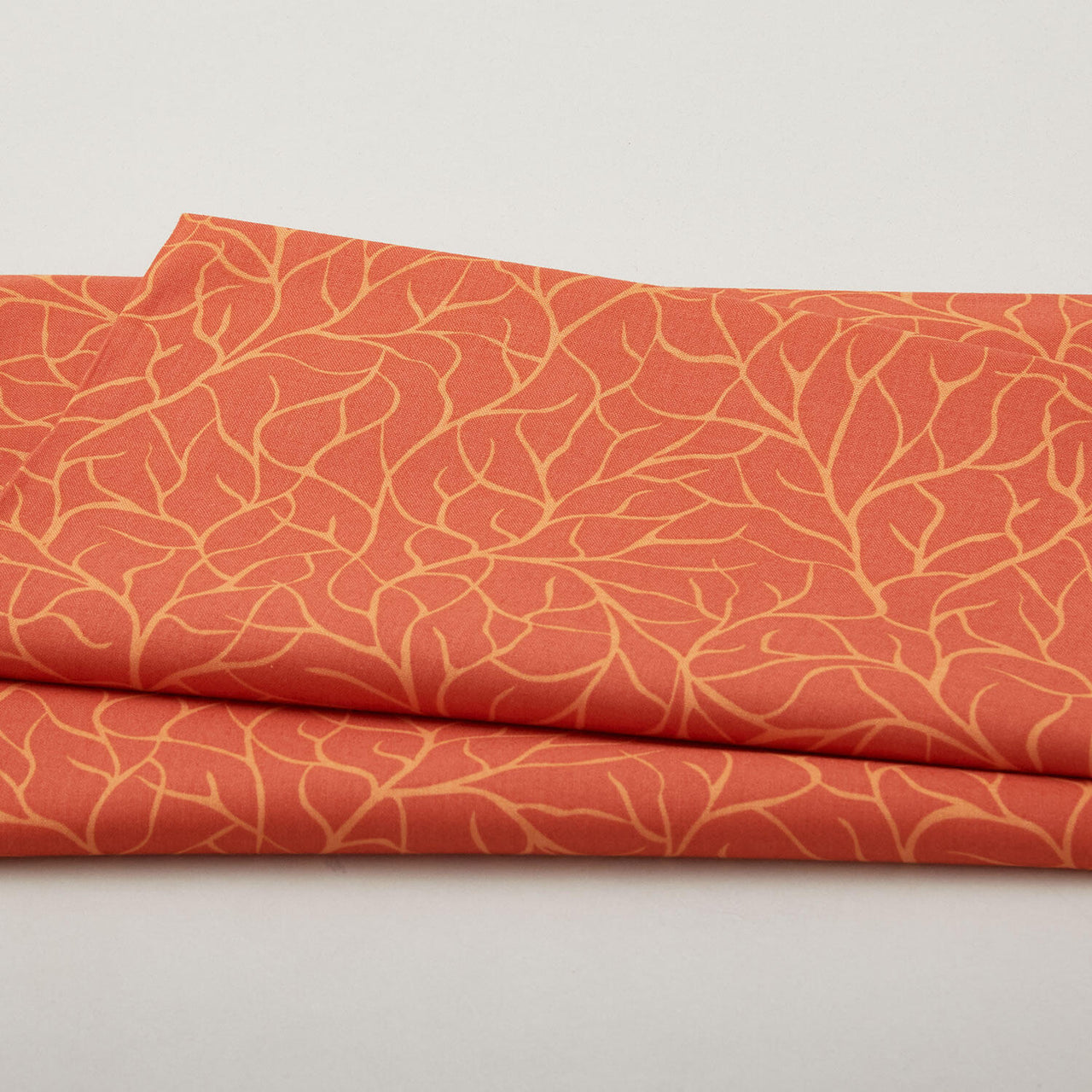 Flora & Fauna: Midnight - Branches Orange 2 Yard Cut