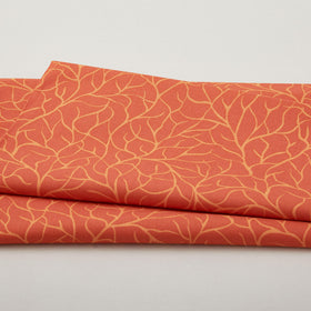 Flora & Fauna: Midnight - Branches Orange 2 Yard Cut