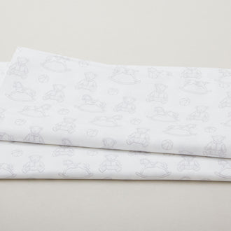 Simply Blessed - Simply Loved Toys White/Grey 2 Yard Cut