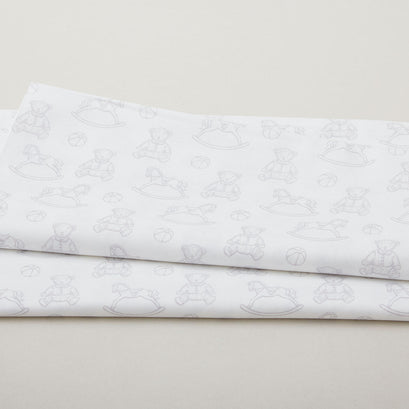 Simply Blessed - Simply Loved Toys White/Grey 2 Yard Cut