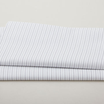 Simply Blessed - Shirting Stripe White/Grey 2 Yard Cut
