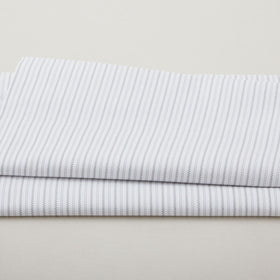 Simply Blessed - Shirting Stripe White/Grey 2 Yard Cut