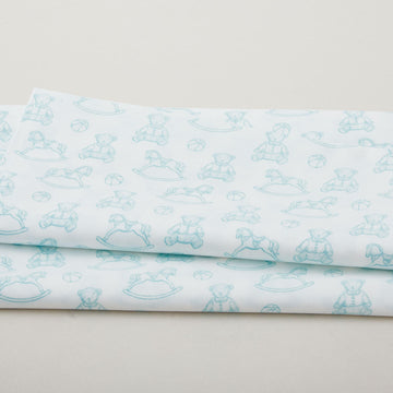 Simply Blessed - Simply Loved Toys White/Turquoise 2 Yard Cut