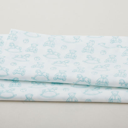 Simply Blessed - Simply Loved Toys White/Turquoise 2 Yard Cut