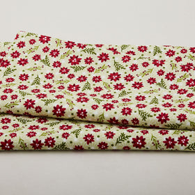 Snow Fall - Christmas Roses Holly 2 Yard Cut